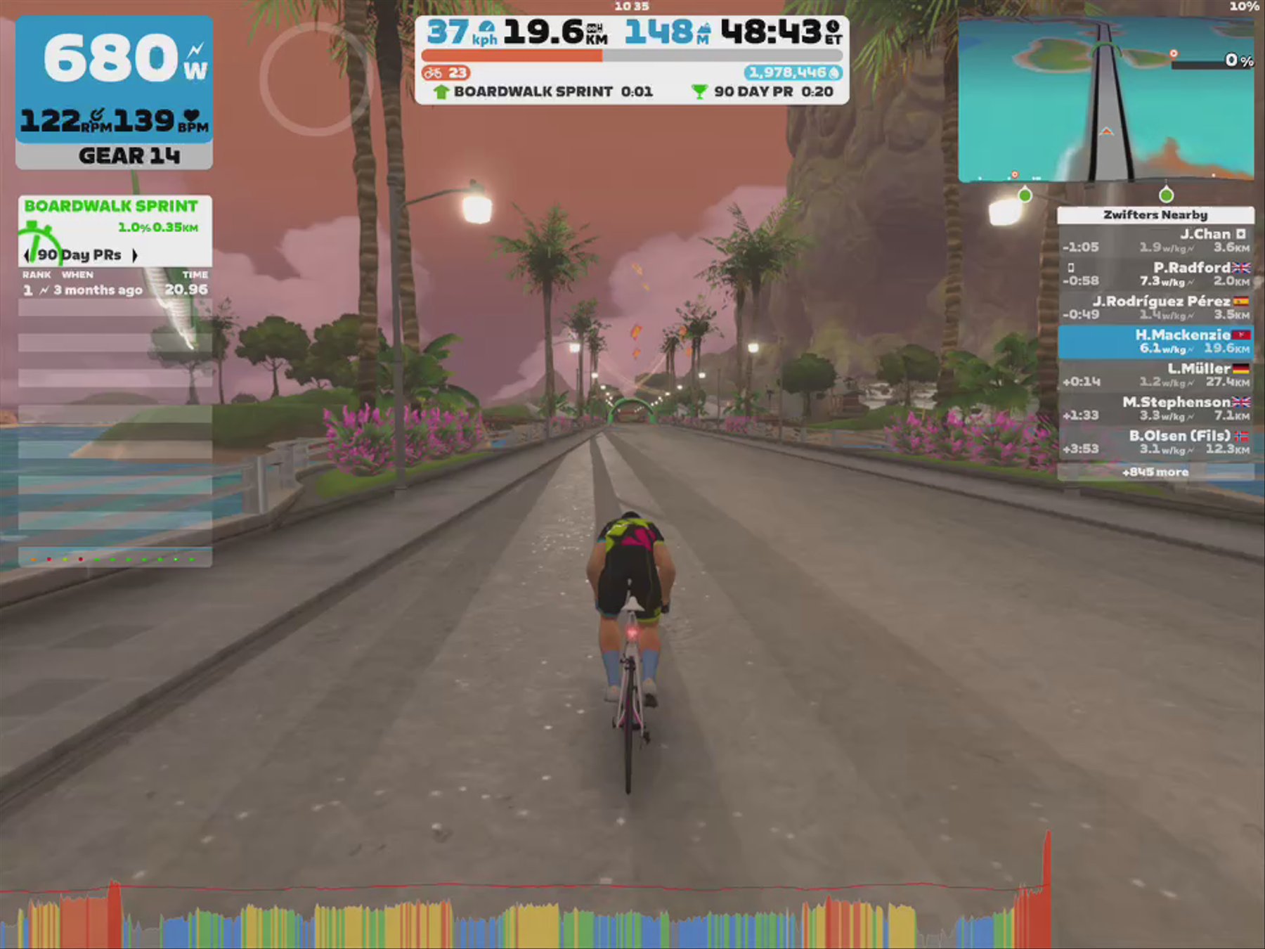 Zwift - Pacer Group Ride: Turf N Surf in Makuri Islands with Taylor