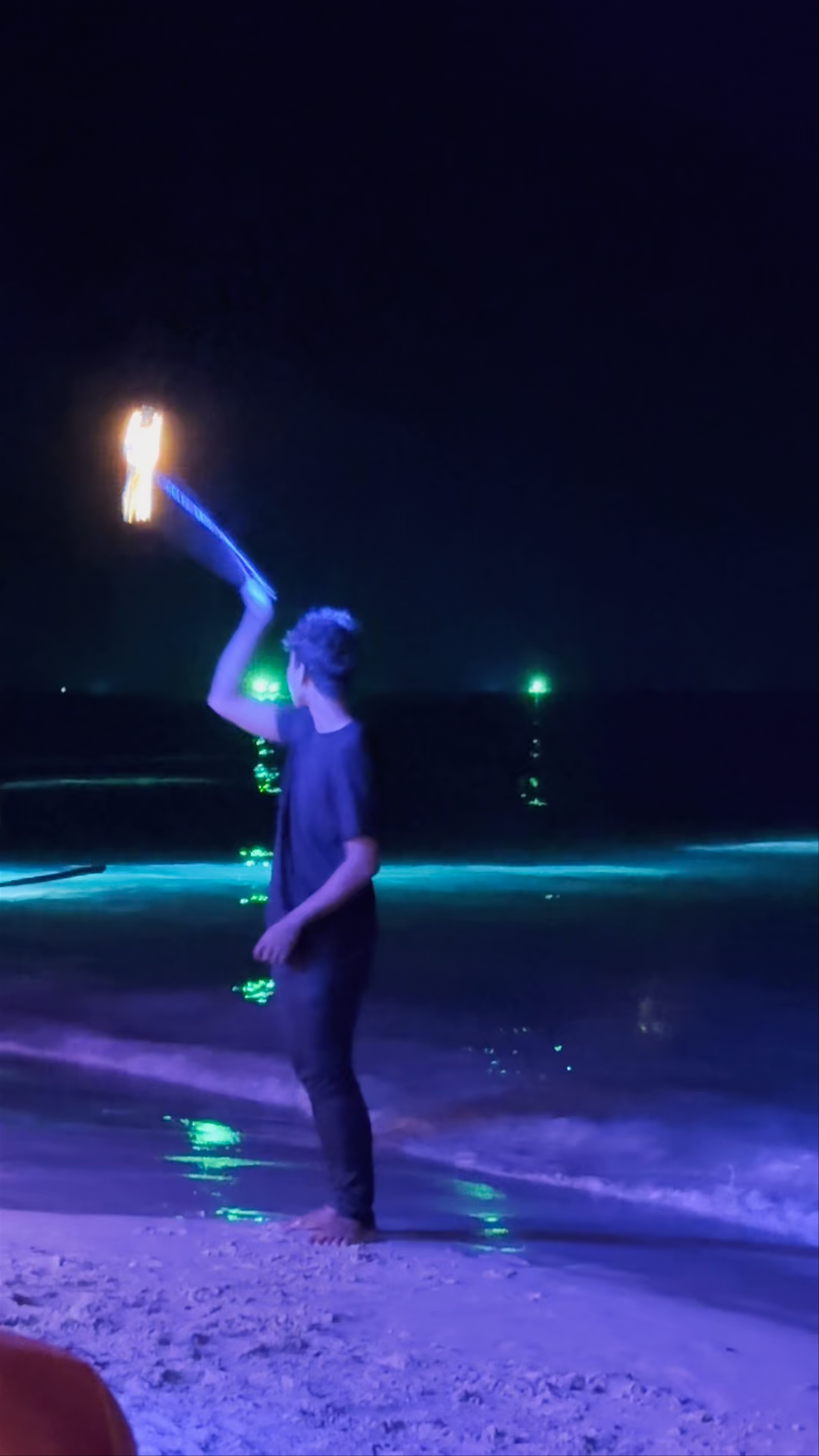 Nighttime Fire Dancing Show at Chaweng Beach, Koh Samui