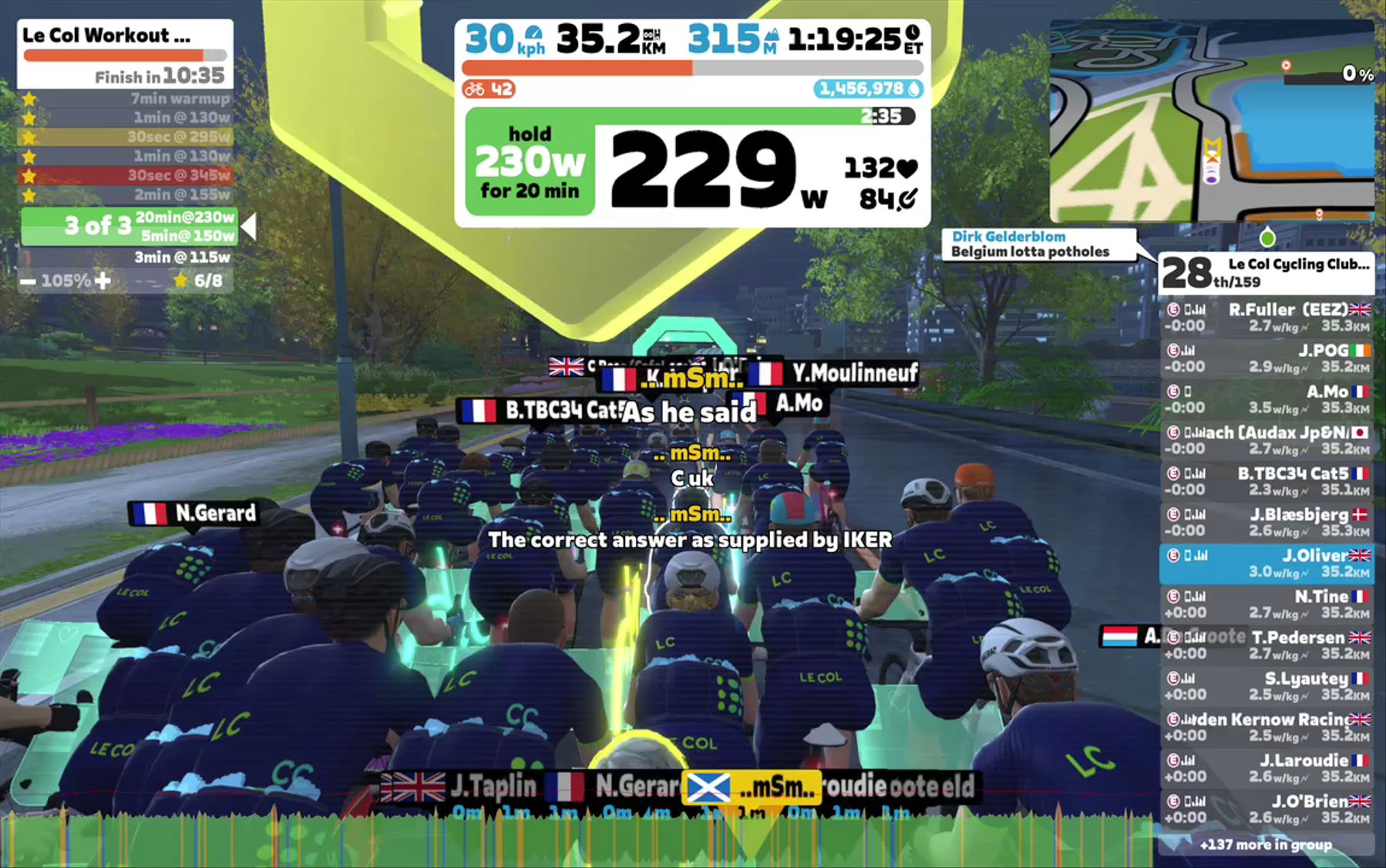 Zwift - Group Workout: Le Col Cycling Club Community WN40 (E) on Chasing the Sun in Makuri Islands