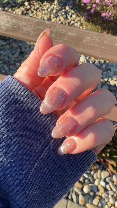 Radiant Nails Spa - Sparkle with cat eye - Waxing Near Me - San Bruno, California