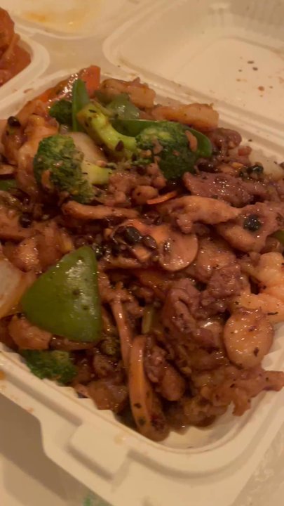 Mandarin Beijing - orange chicken, house fried rice and a dish cooked with chicken , beef, shrimp,mushrooms, broccoli, green bell peppers and blck bean sauce. - Chinese Near Me - Chula Vista, California