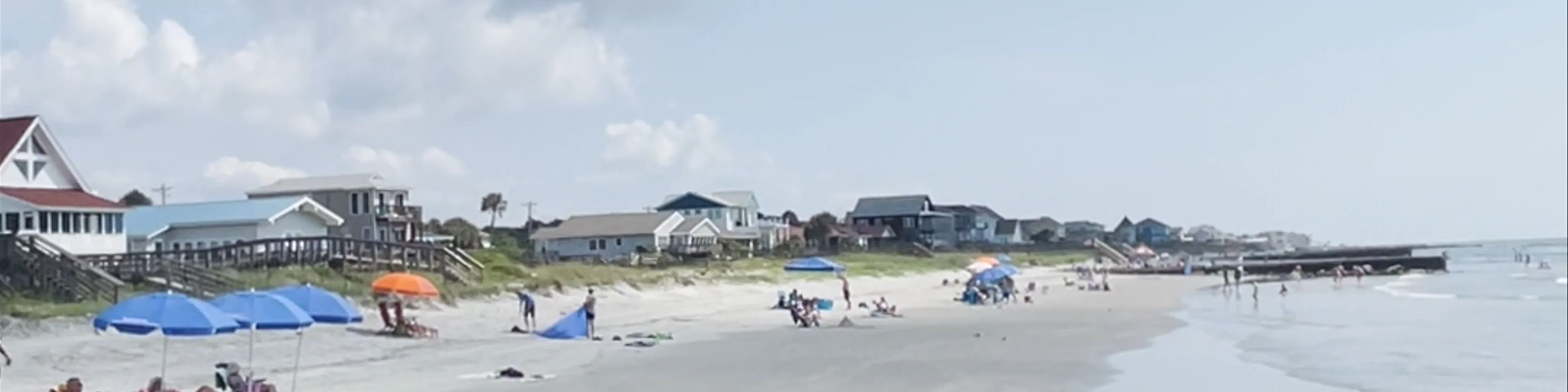 Folly Beach watertower and beach