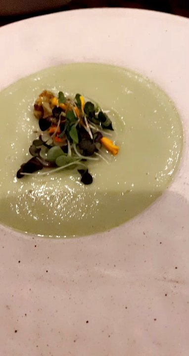 Primrose - Cucumber Avocado Chilled Soup and Jalapeño Yellowtail Sashimi - Sushi Bars Near Me - Destin, Florida