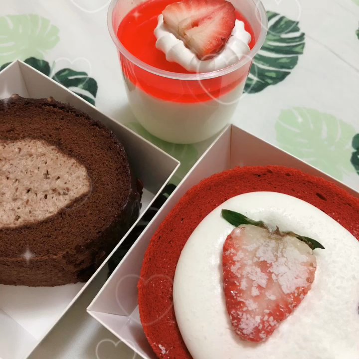 Shero Cakes - Shero's Strawberry Panna Cotta, Hazelnut Chocolate Roll & Red Velvet Roll - Patisserie/Cake Shop Near Me - Flushing, New York
