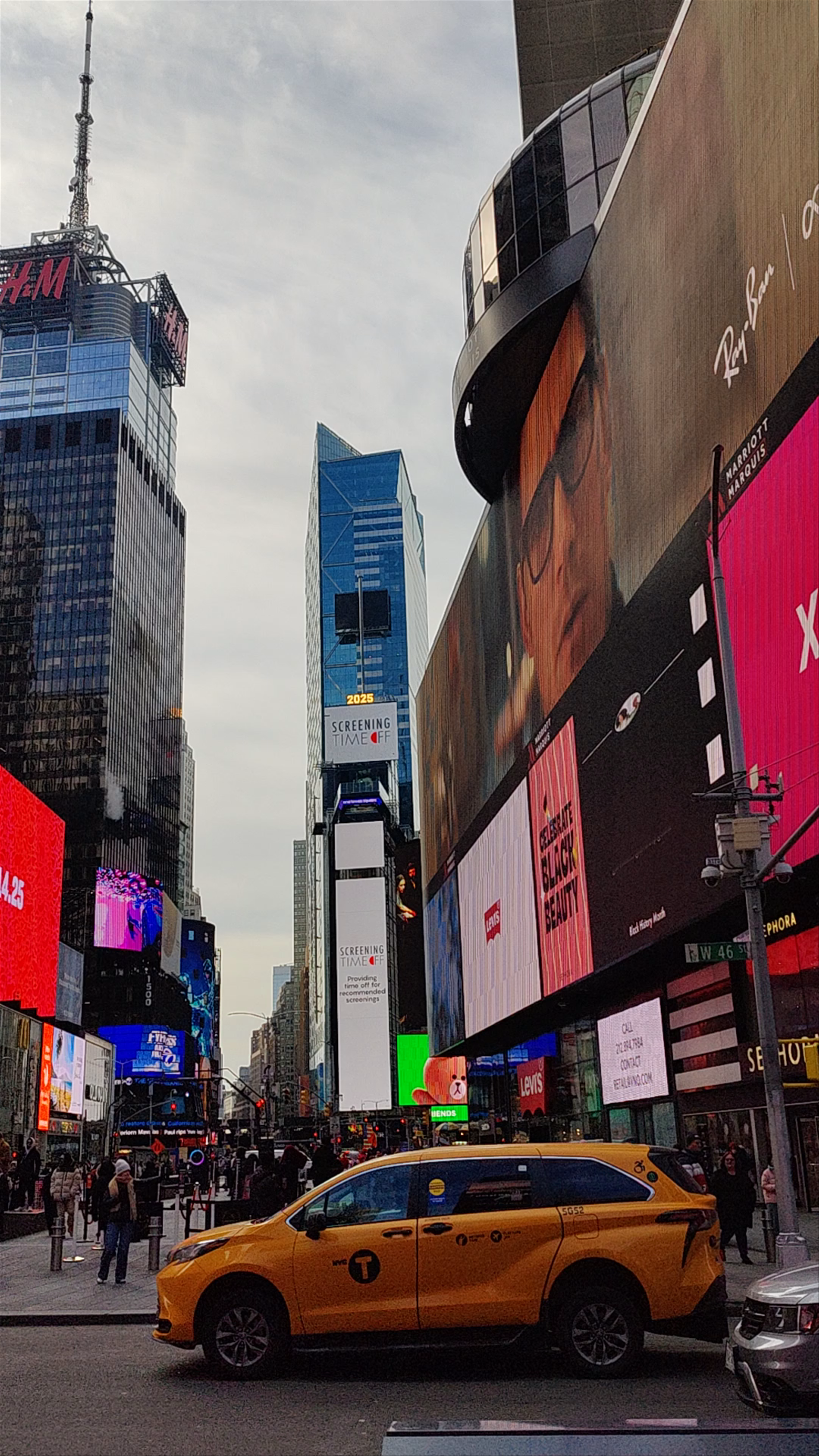 Vibrant Energy at Father Duffy Square, New York City