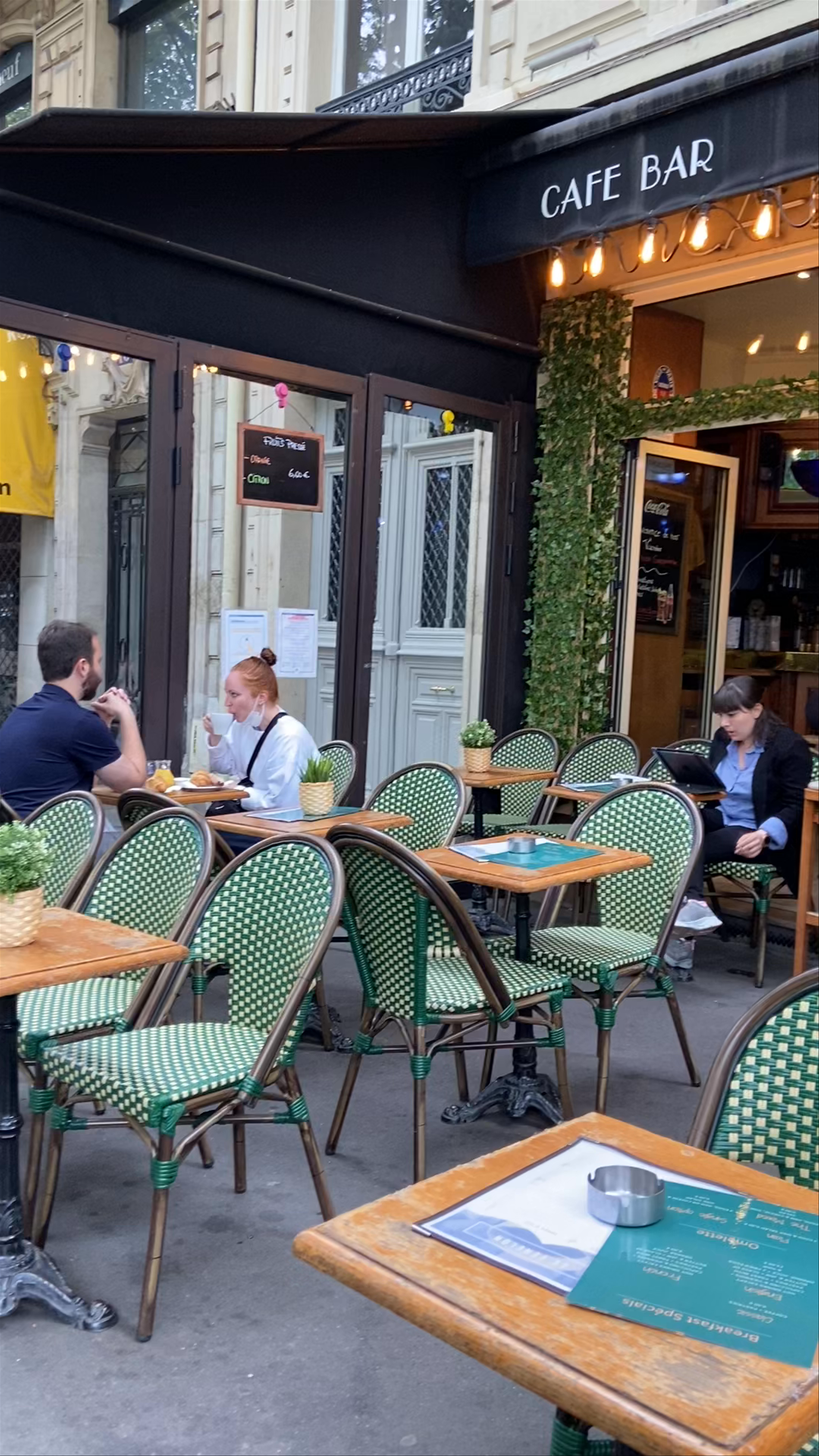 Parisian Café Life at Place Saint-Michel