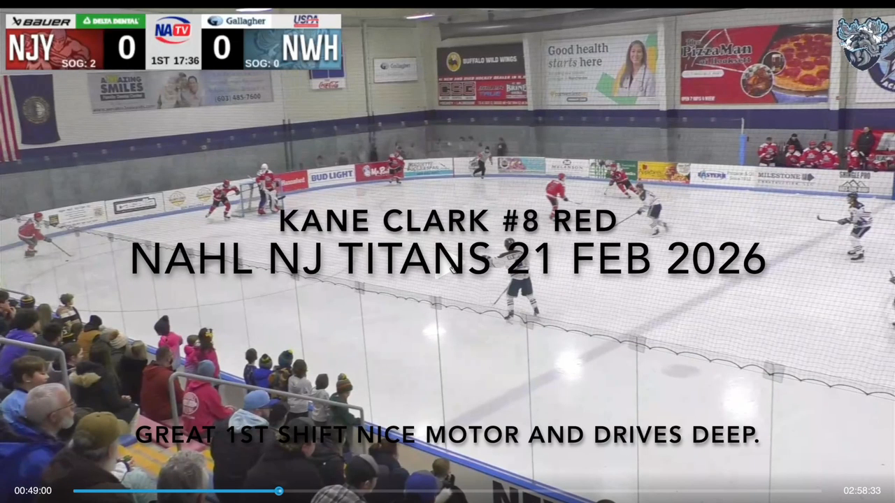 Kane Clark's Highlights with NJ Jr. Titans | NAHL Showcase