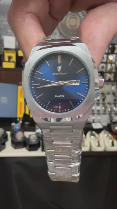 BNB Gents Poedager watch, Blue Dial 42mm case size 
