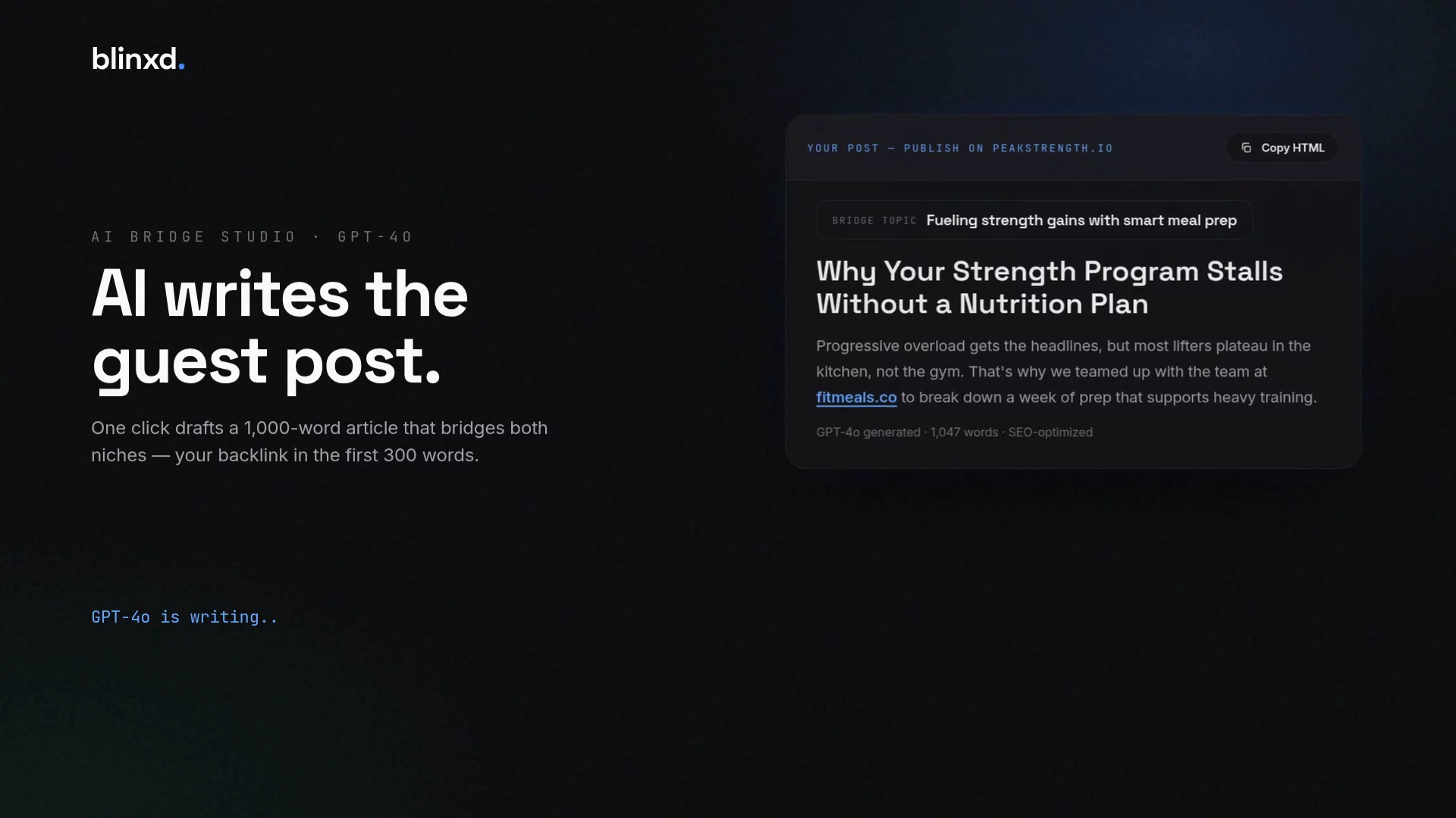 blinxd — Stop buying backlinks. Swap them. image 1