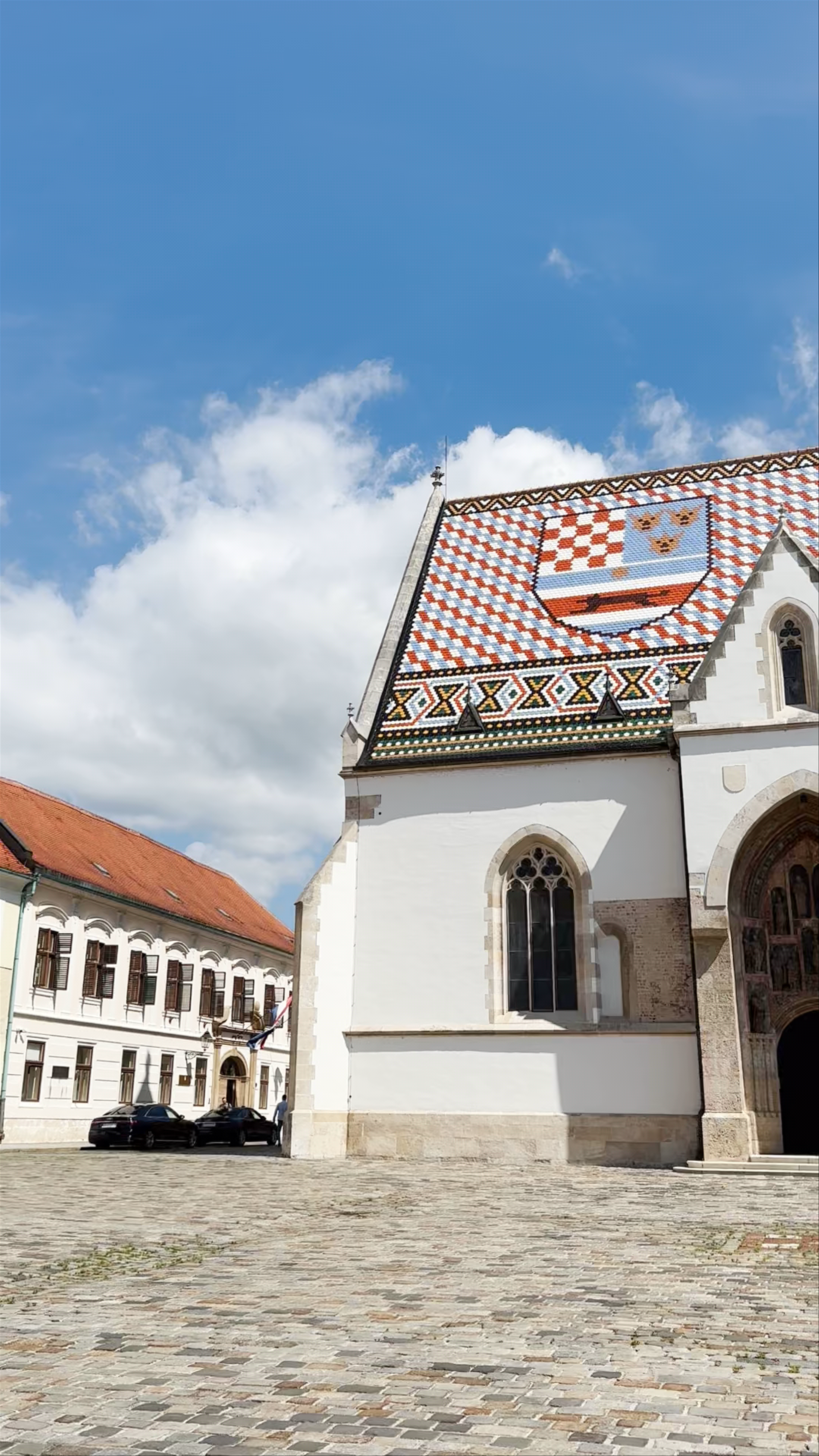 Stunning Sunlit Views of Saint Mark's Church in Zagreb