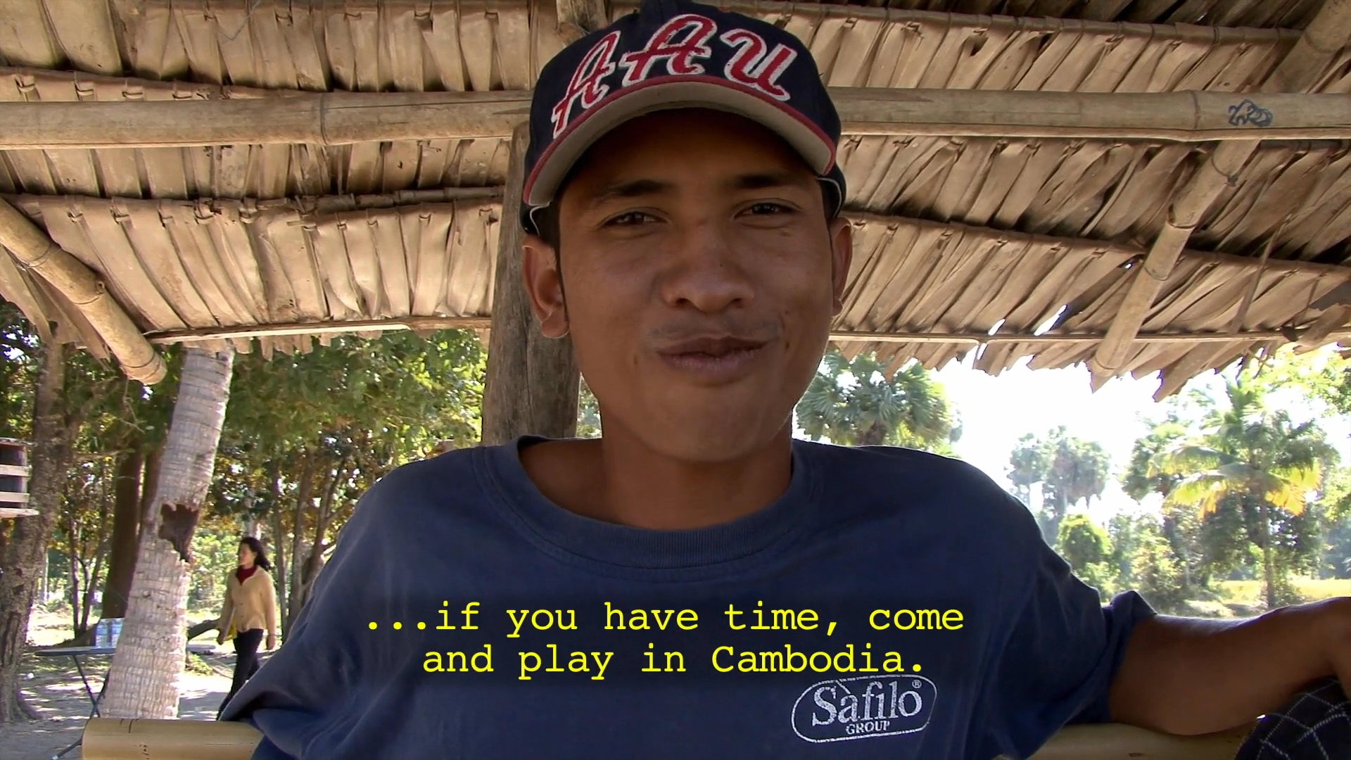 A young Cambodian athlete discusses his team's first competitive experience, expressing a desire for more practice and improved equipment to match their opponents.