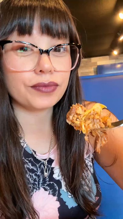 Aloha Kitchen - First bite of my spicy adobo fried rice omelette - Hawaiian Near Me - Las Vegas, Nevada