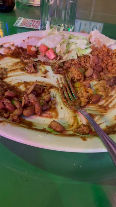 Los Dos Molinos - This is what's left of the carne ADOVADA RIBS. Probably my favorite meal in Phoenix. Love the beans and Margaritas too. - New Mexican Cuisine Near Me - Phoenix, Arizona