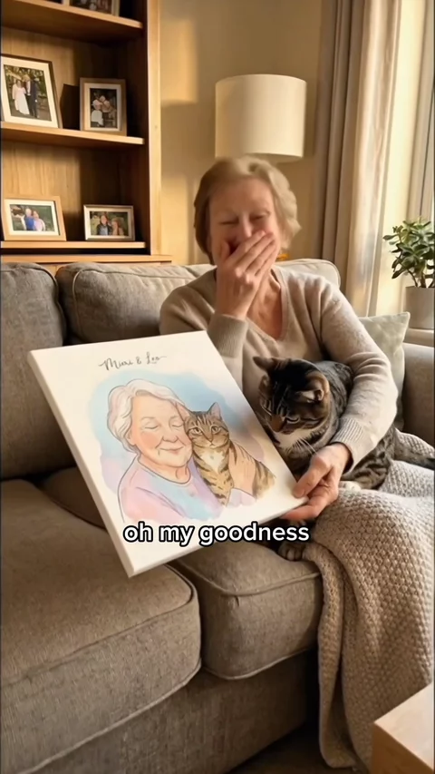 Pet Moment Grandma & Cat | UGC