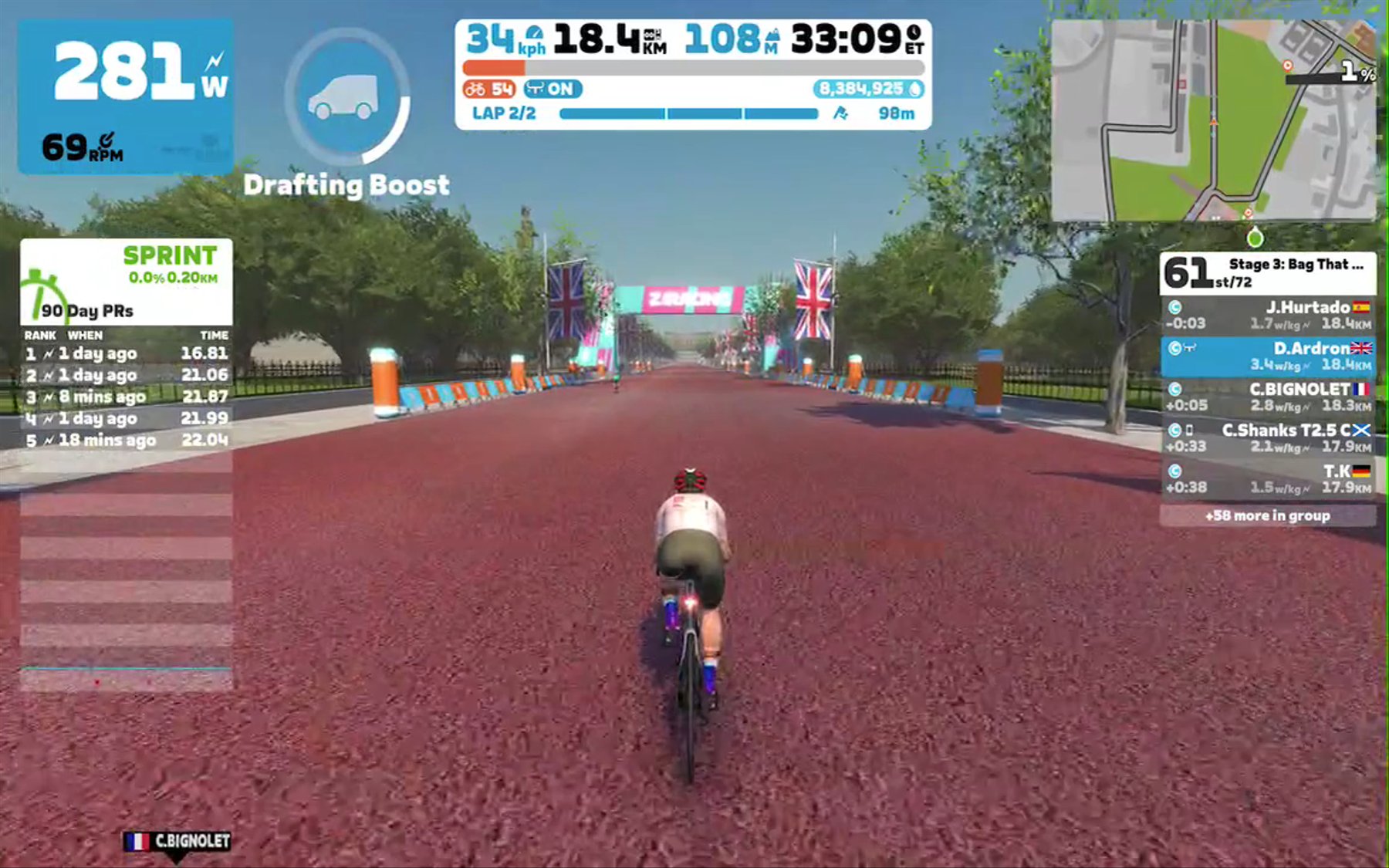 Zwift - Race: Stage 3: Bag That Badge - London Classique Reverse (C) on Classique Reverse in London