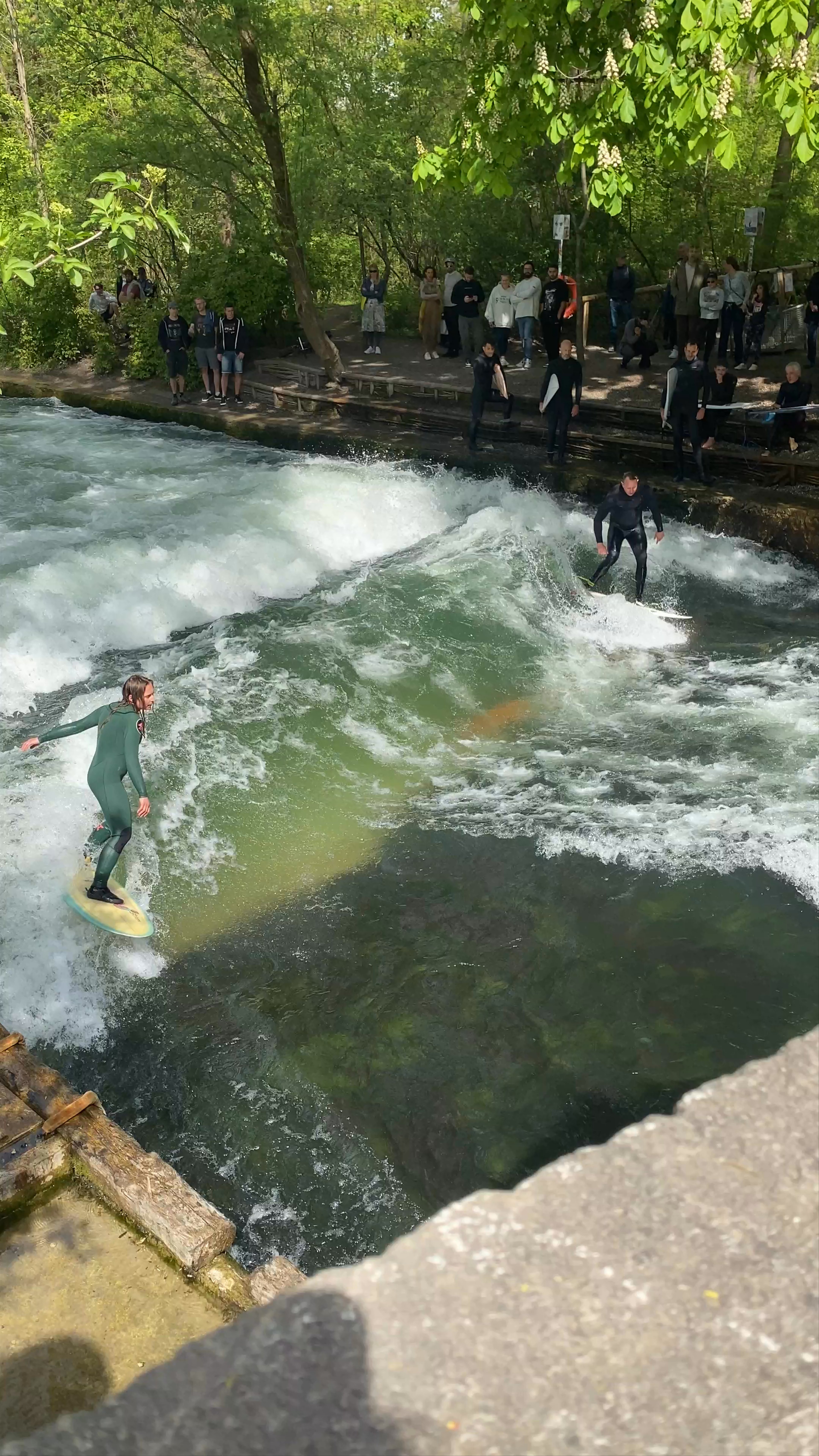 River Surfing at Eisbachwelle: Urban Wave Adventure in Munich