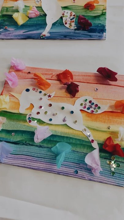 Kidcreate Studio - Lakeview - The close up of the art by the kids - Kids Activities Near Me - Chicago, Illinois