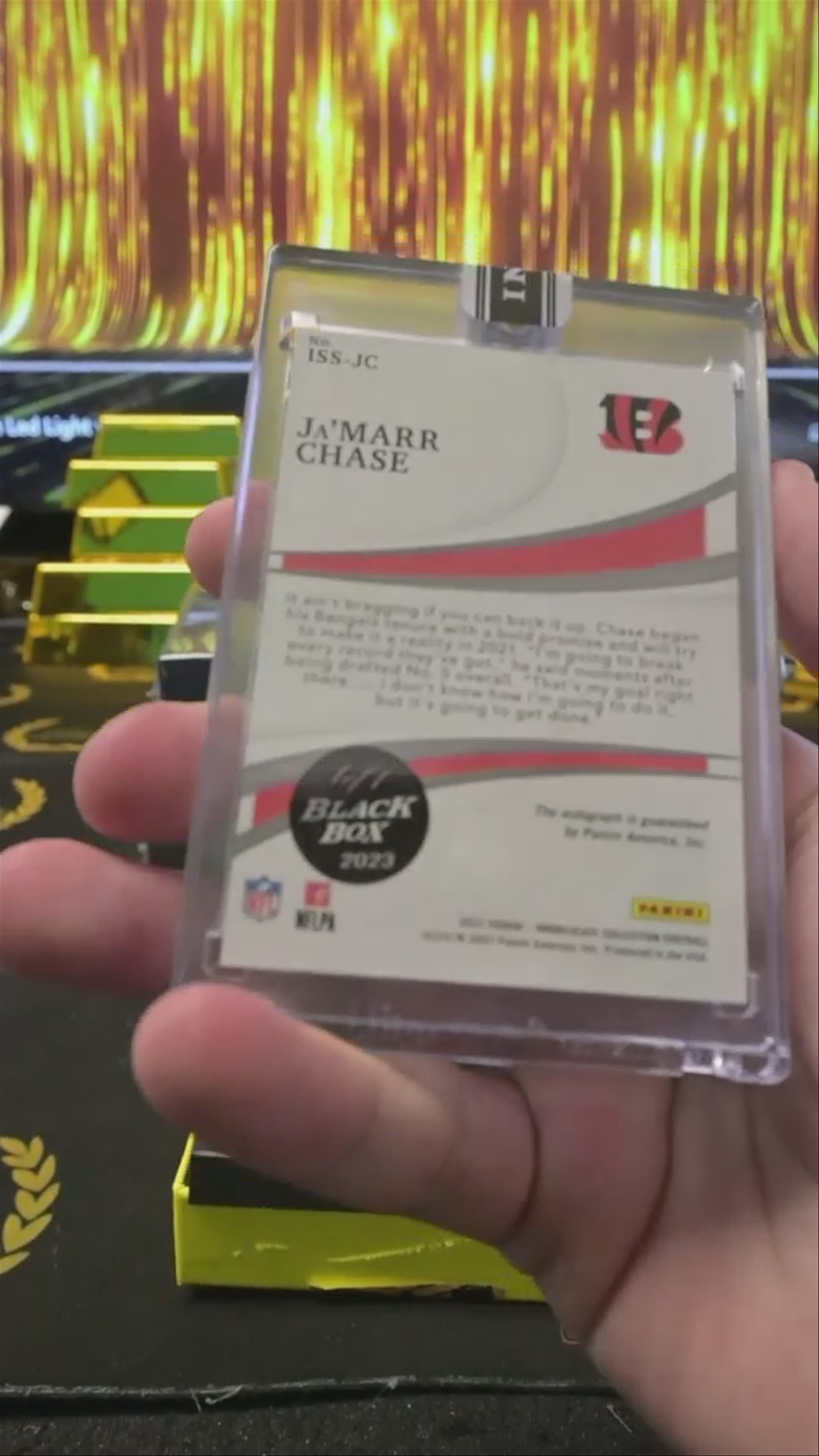 2023 Panini Black Box Ja’marr Chase 1/1 Auto