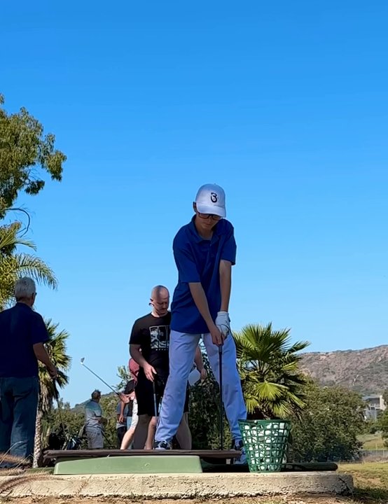 sachin and babi light blue dress Golf Vacation in San Diego | Aviara Golf Course