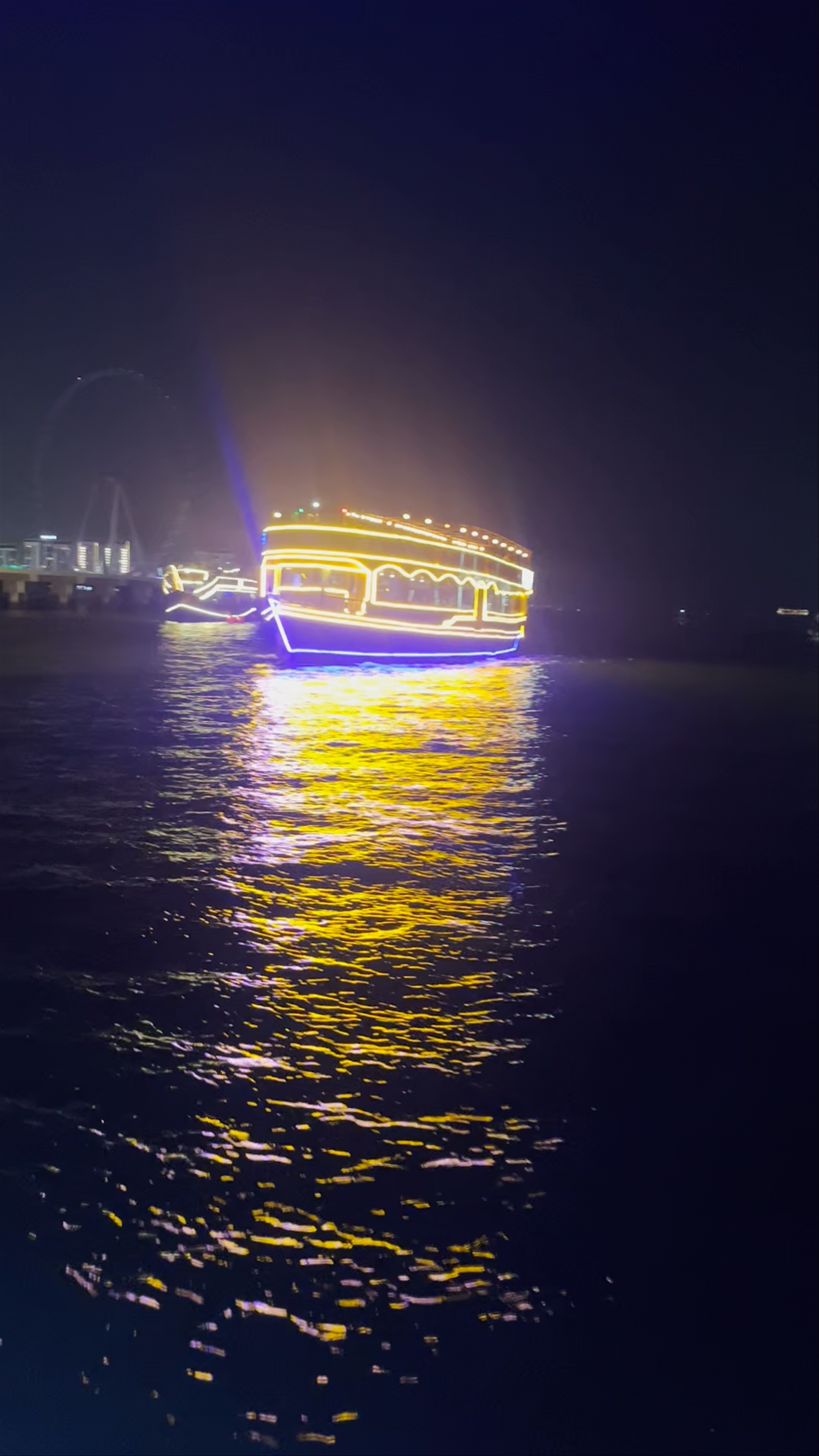 Magic Night Lights at Marina Beach, Dubai