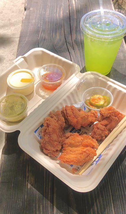 Pikunico - Classic fried chicken - chicken tender with pickles and 3 different dipping sauces. - Japanese Near Me - Los Angeles, California