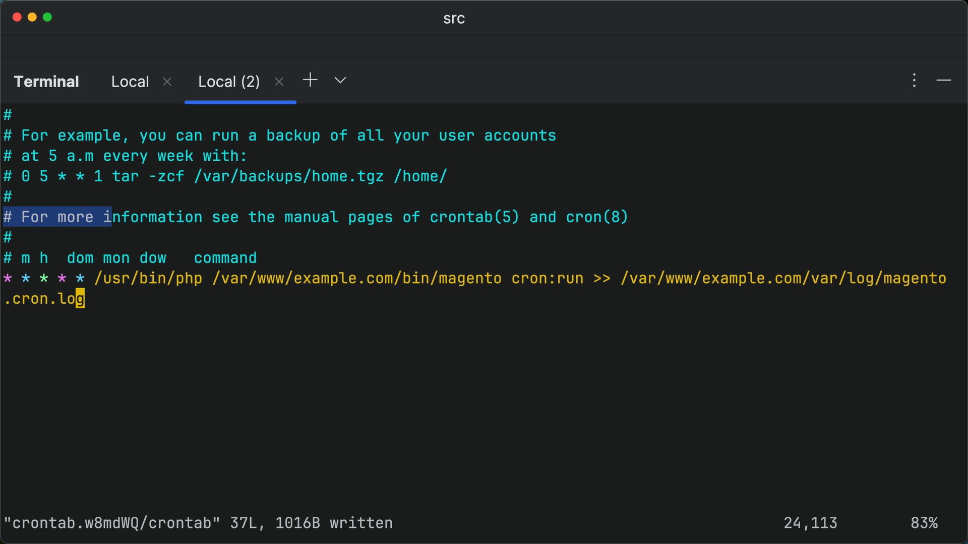 Process scheduled tasks with Cron using CLI in Magento