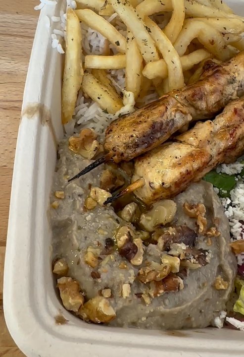 Pita GR - Brea - Super juicy chicken skewers, and the fries are so good ! - Greek Near Me - Brea, California