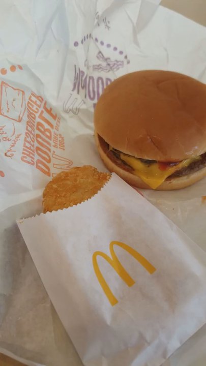 McDonald's - McDouble with a side of hot hash brown - Burgers Near Me - Pasadena, California