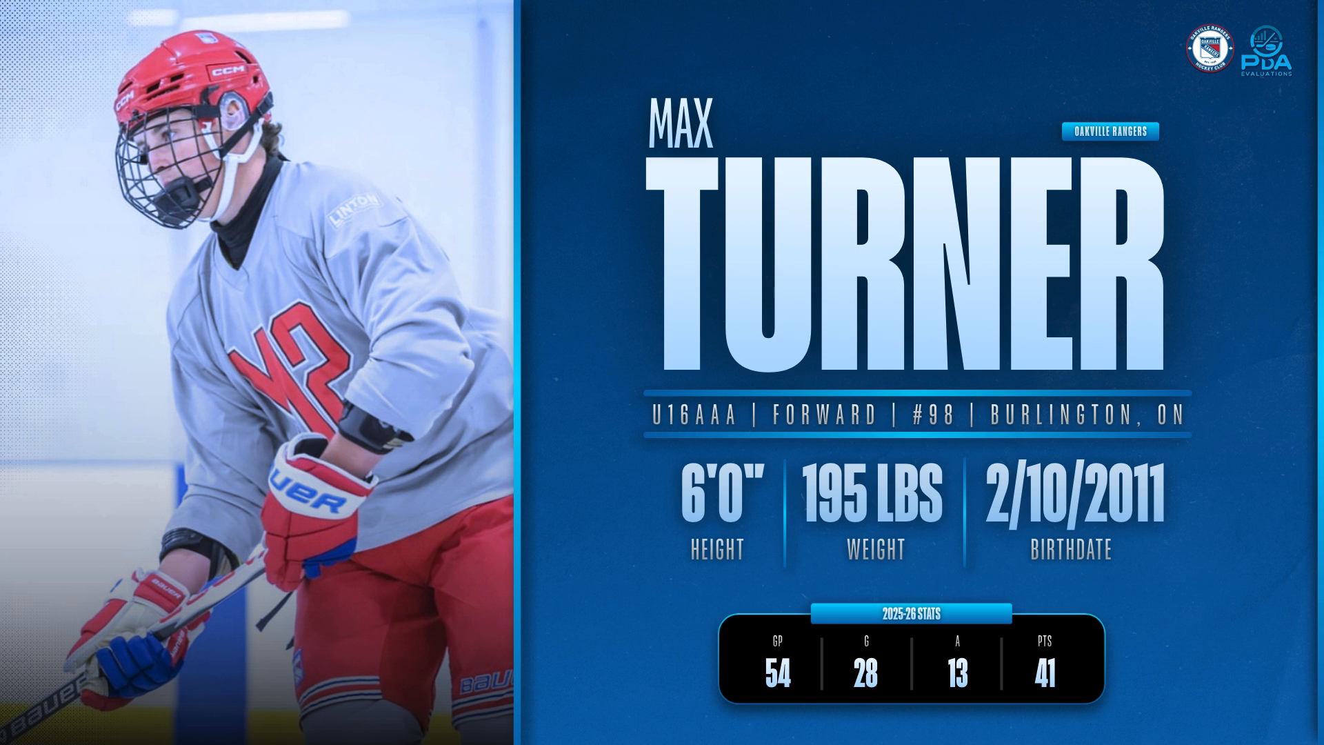 Max Turner Shines: Stunning Goals & Assists | Oakville Rangers U16 AAA