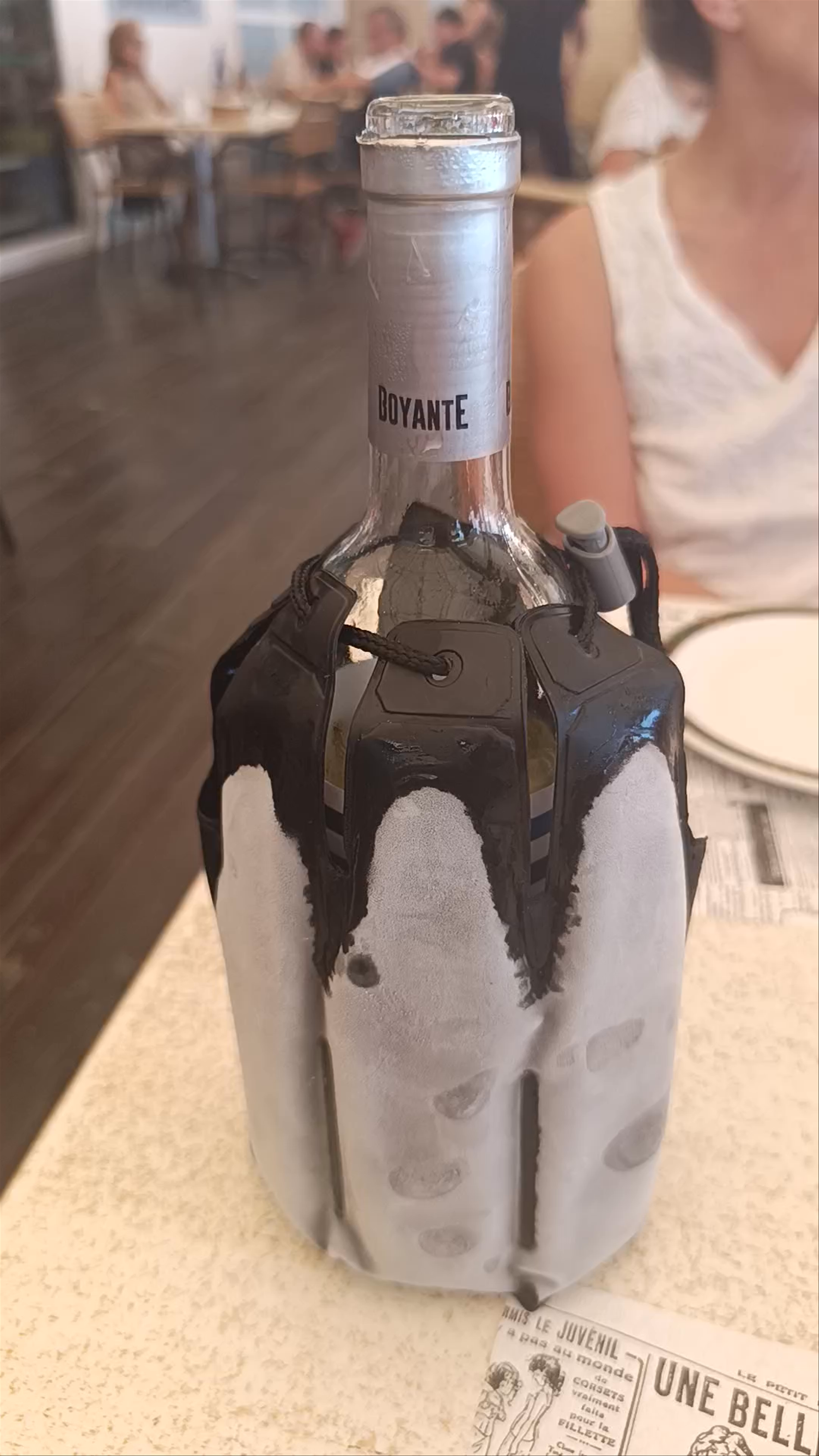Chilling with a Cold Wine Bottle Sleeve at La Muntanyeta in Calpe