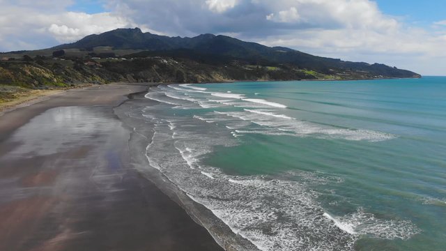 Raglan Beach in New Zealand 