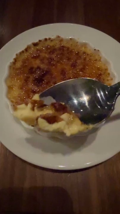Adam Perry Lang - Duck Egg Crème Brûlée; IG: @katzlundell - Pop-Up Restaurants Near Me - Venice, California