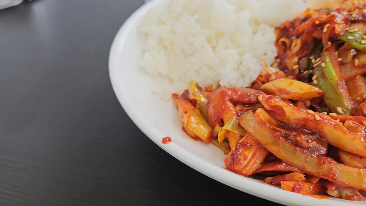 OTTO Kitchen - Fly by on the spicy squid plate.  Made for 2 to eat. - Korean Near Me - Cerritos, California
