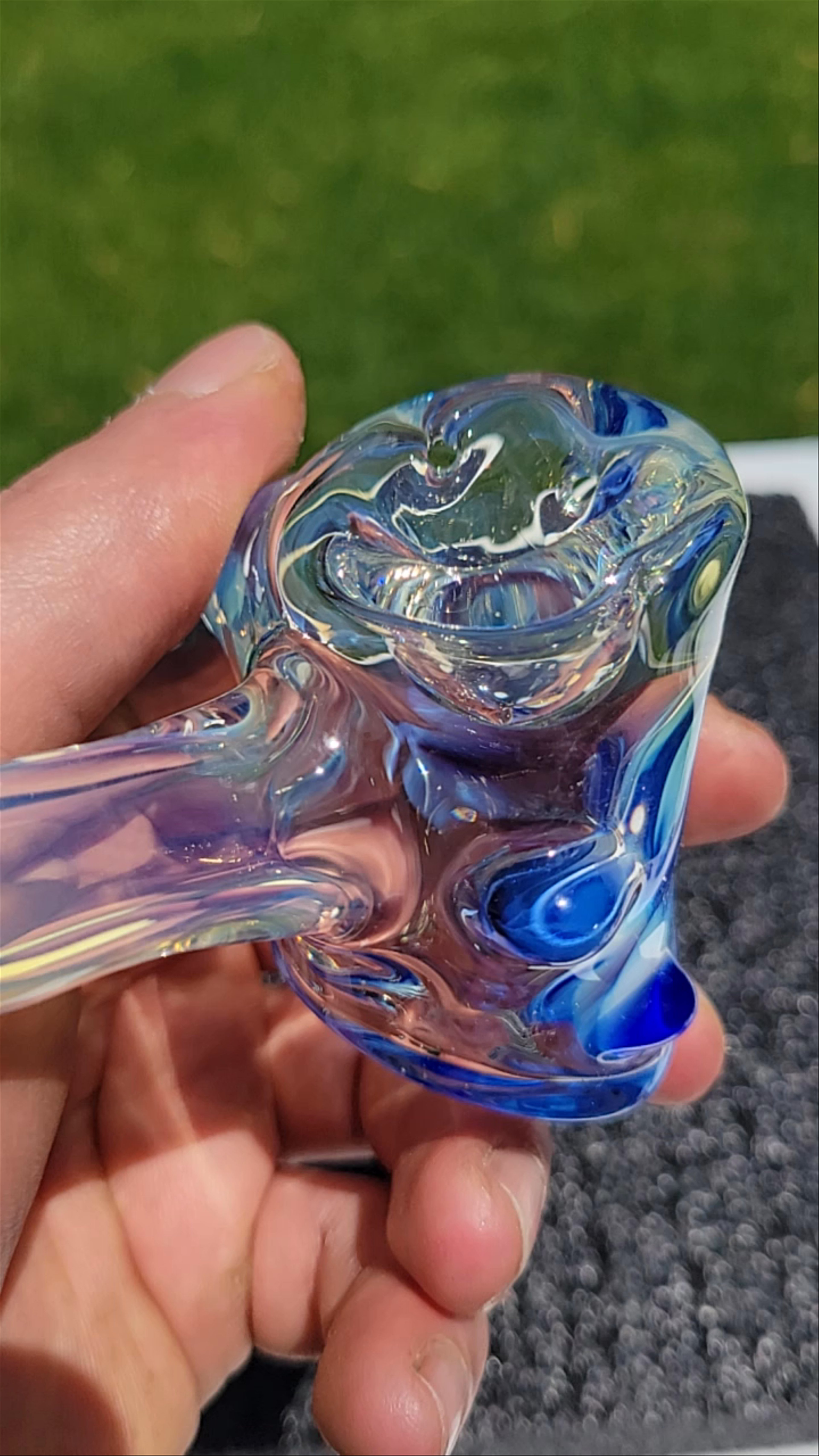 Preview pic of Bubble hash hammer #3 ghost over light colbalt