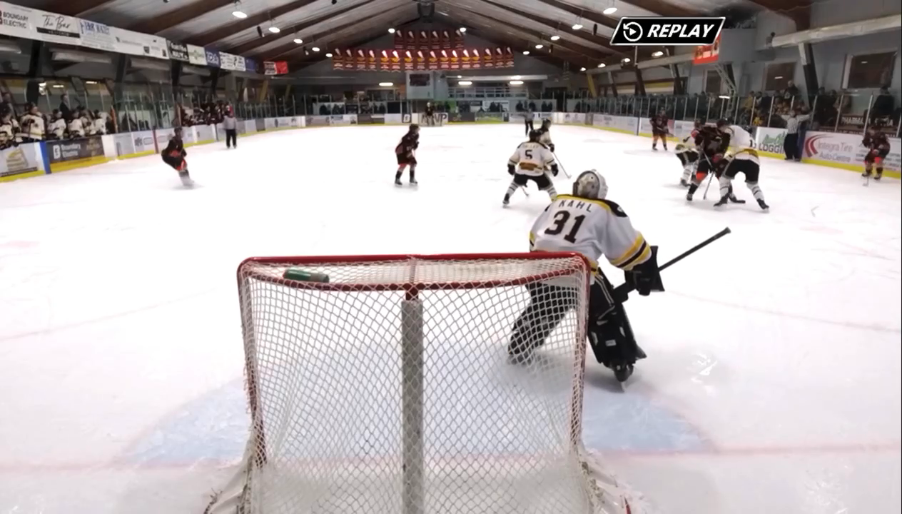 Joshua Gamble's screening aids in goal