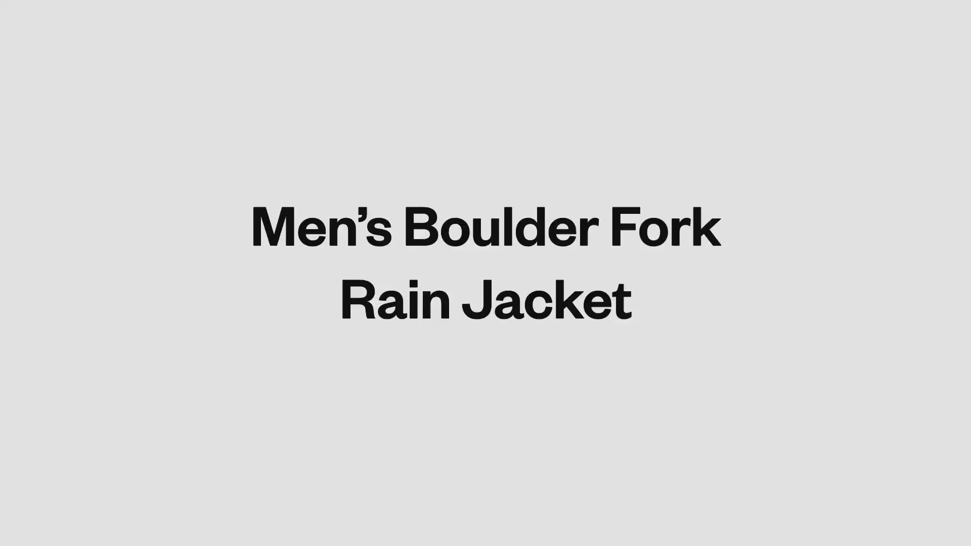 A video of man presenting the features of Boulder Fork Rain Jacket from Patagonia®.