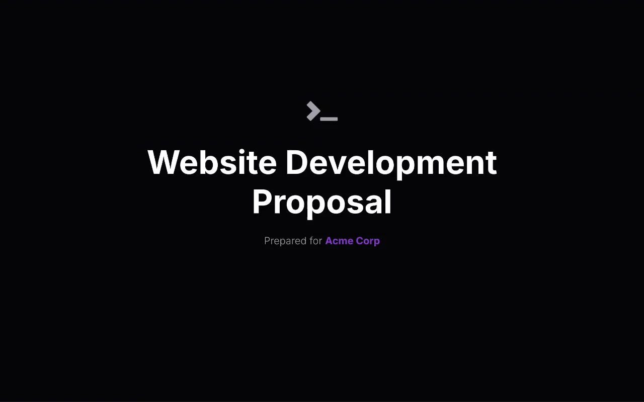 Preview of Website Proposal Template
