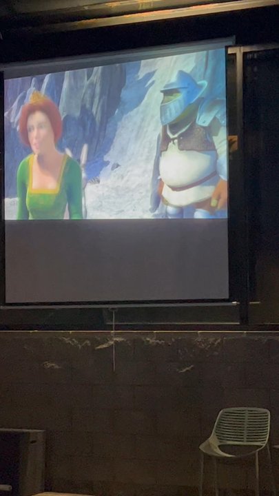 Riverhouse Lodge - They had a movie night playing Shrek while swimming in the heated pool. - Hotels Near Me - Bend, Oregon
