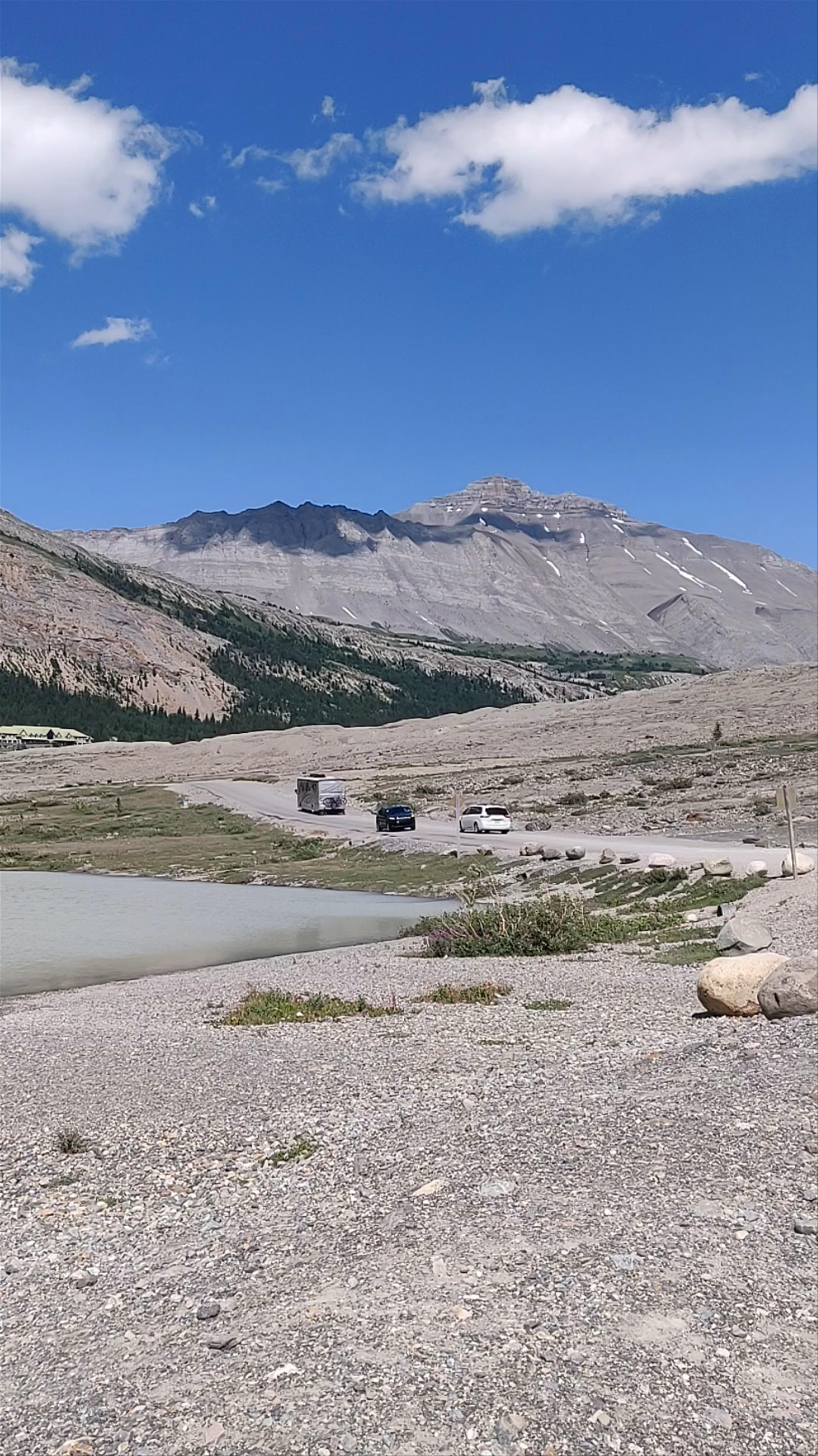 View from Athabasca Glacier