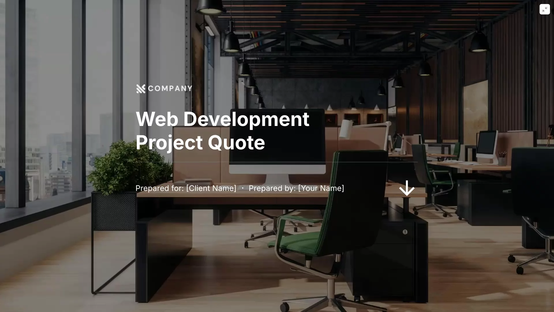 Preview of Web Development Project Quote Template With Deposit