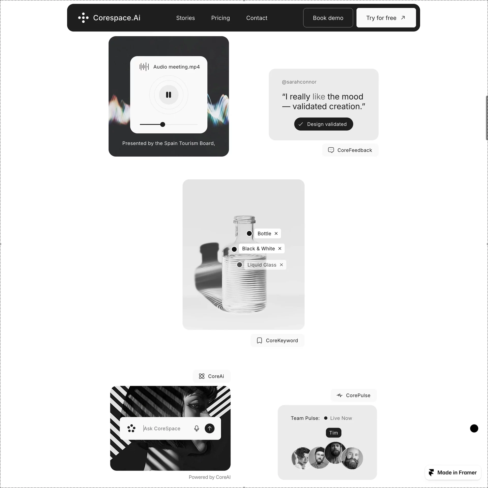 CORESPACE — CardsGood structure reduces the need for explanation.Cards can do more than contain information. They can show relationships, establish hierarchy and make complex products easier to understand.The interface starts doing some of the talking.