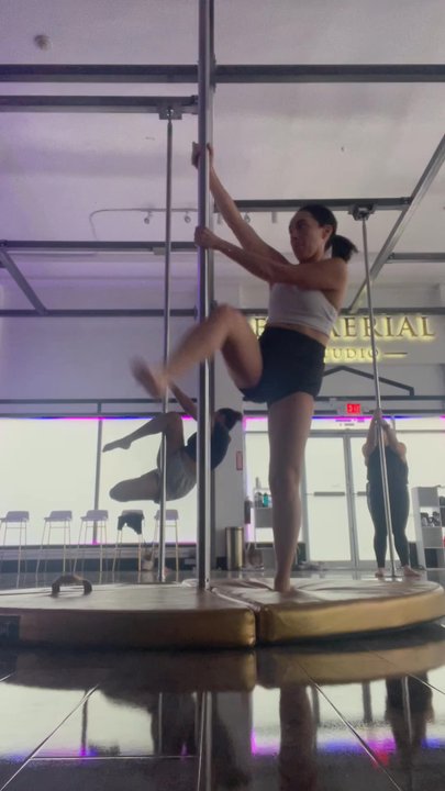 Ethaerial Studio - My pole group cheering me on for a new move!!! - Aerial Fitness Near Me - Reno, Nevada