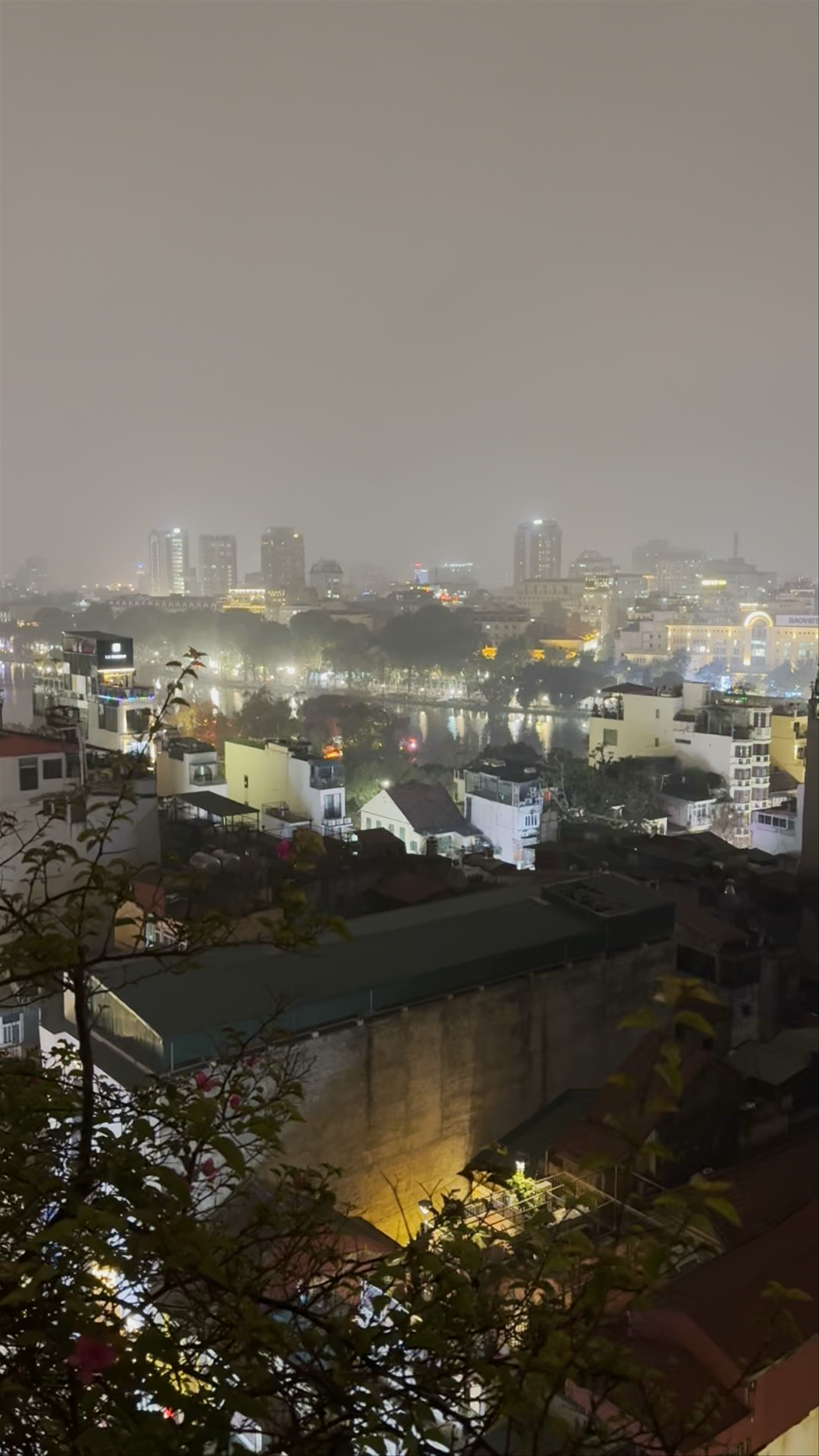 Night Views Over Hanoi's Old Quarter from La Siesta Premium Hang Be Hotel
