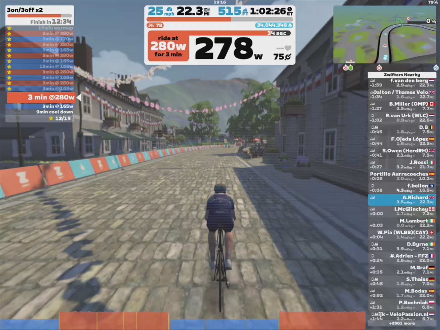 Zwift - 3on/3off x2 in France
