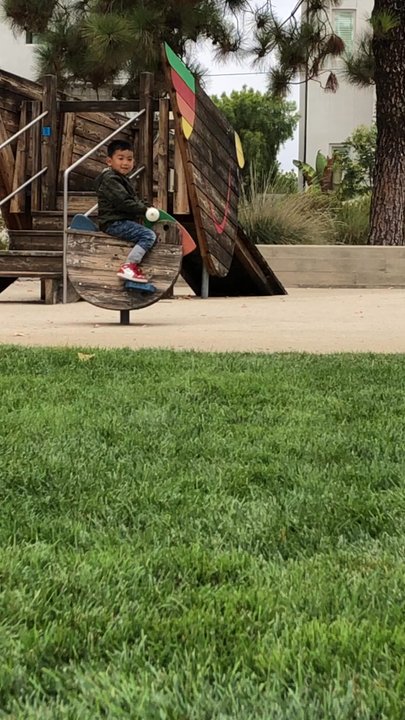 Parasol Park - Called this a chicken. Longest he's ever been on this equipment. Love the all wood playground/'mini obstacle course. - Parks Near Me - Irvine, California