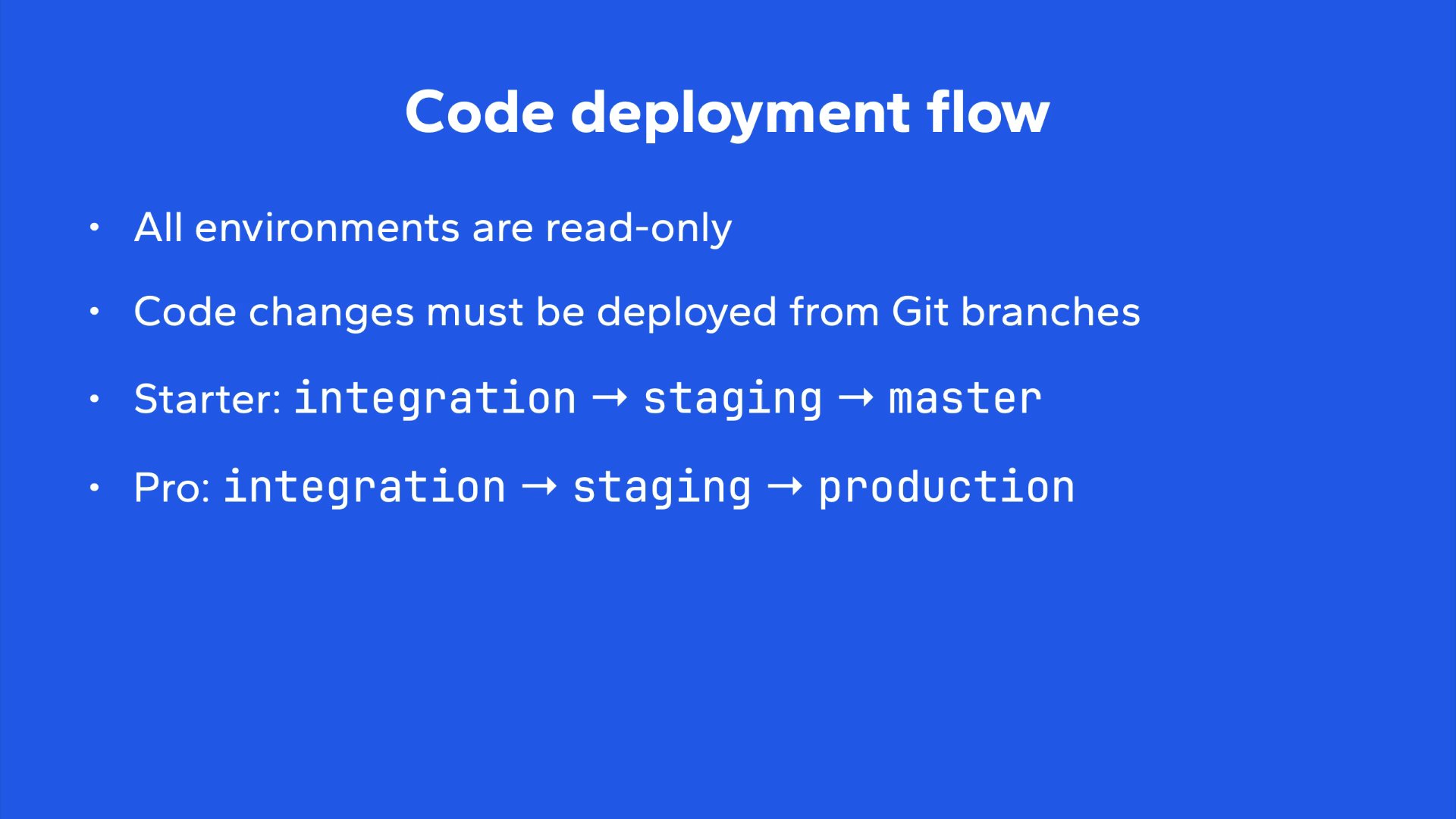 Deploy to environments with git branches in Adobe Commerce Cloud