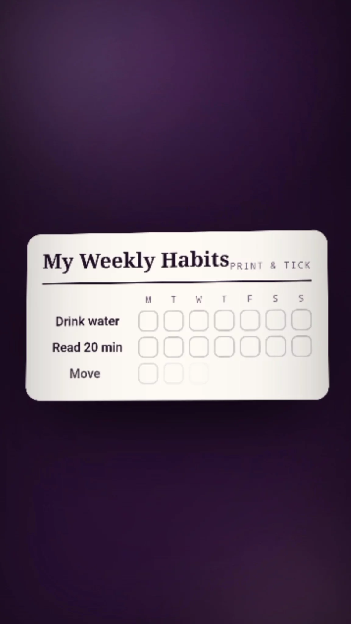 Printable Habit Tracker Templates image 1