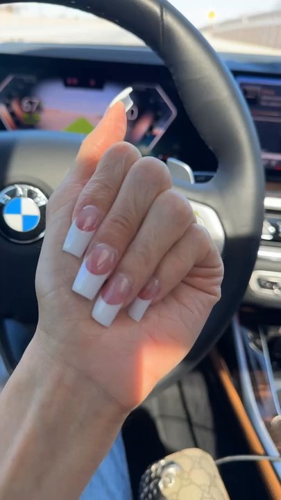 Absolute Nails & Spa - I love the way she does the French tip acrylic and French tip pedi - Nail Salons Near Me - Lubbock, Texas