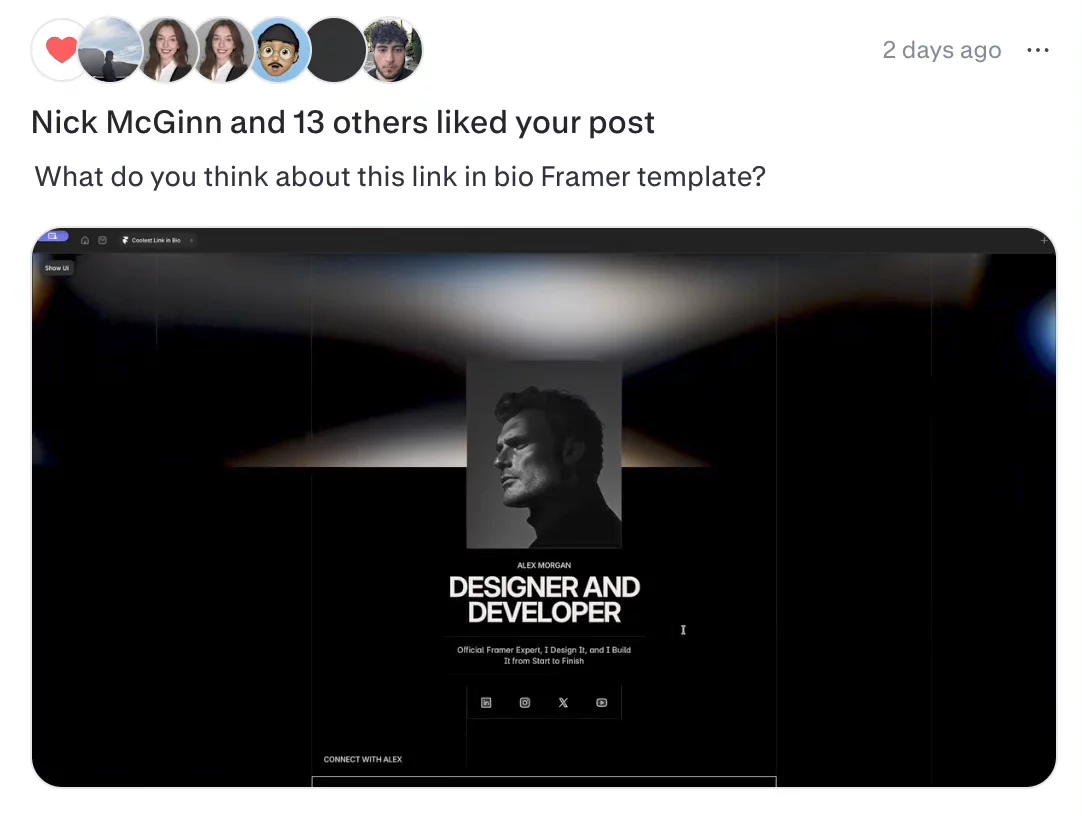 This is wild! I just started on Contra, and this template is already selling like crazy on @Contra 🔥