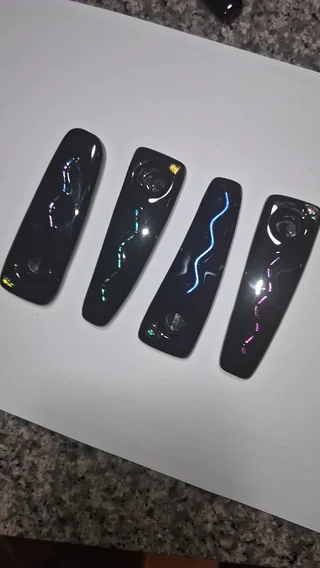 Preview pic of Dichroic Glass Pipe - 4Pcs